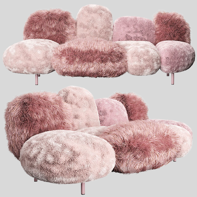 多人沙发3D模型下载-1