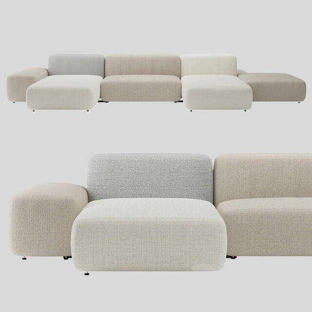 多人沙发3D模型下载-1