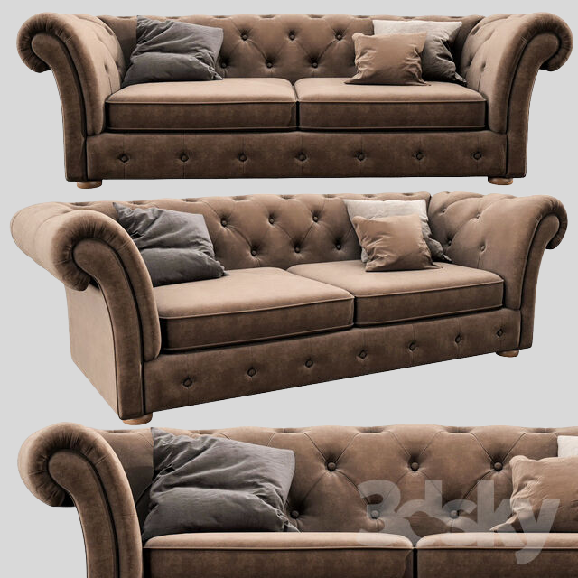 多人沙发3D模型下载-1