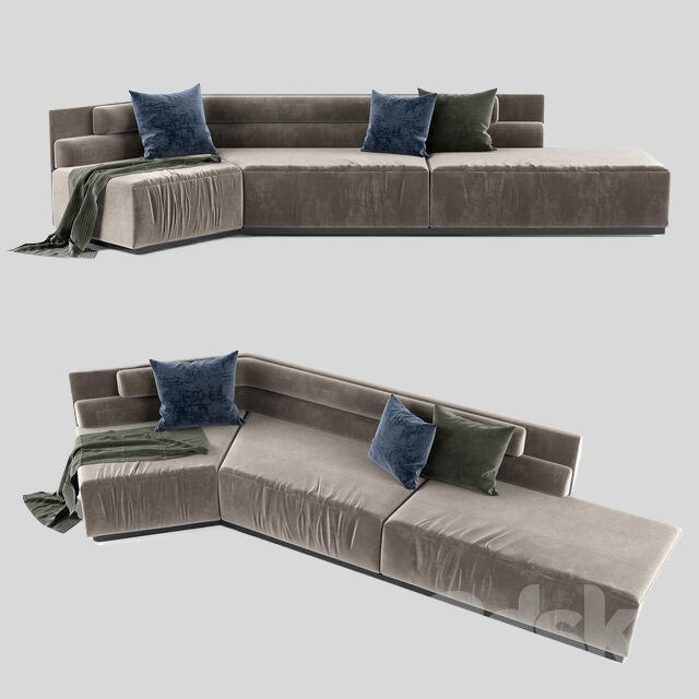 多人沙发3D模型下载-1