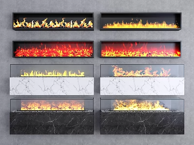 火焰壁炉3D模型-1