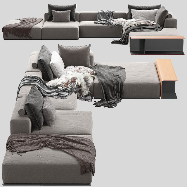 多人沙发3D模型下载-1