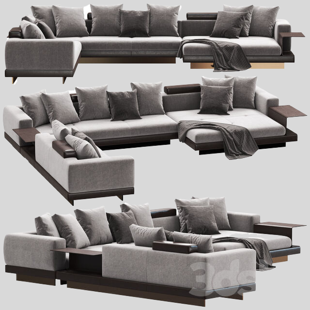 多人沙发3D模型下载-1