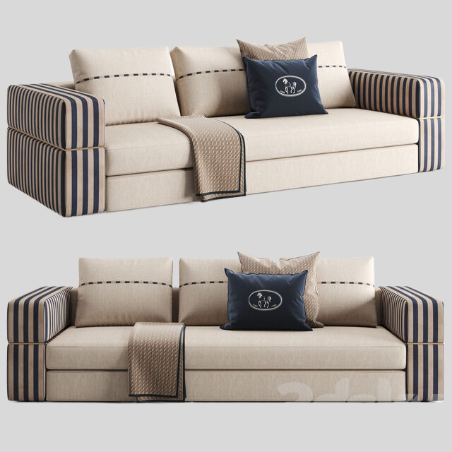 多人沙发3D模型下载-1