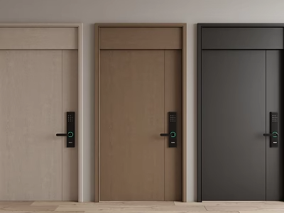 入户门_防盗门3D模型下载-1