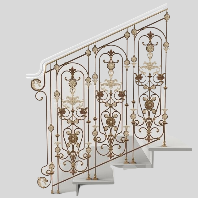 楼梯_扶手3D模型下载-1