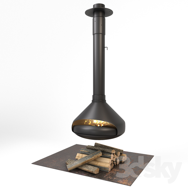 壁炉3D模型-1