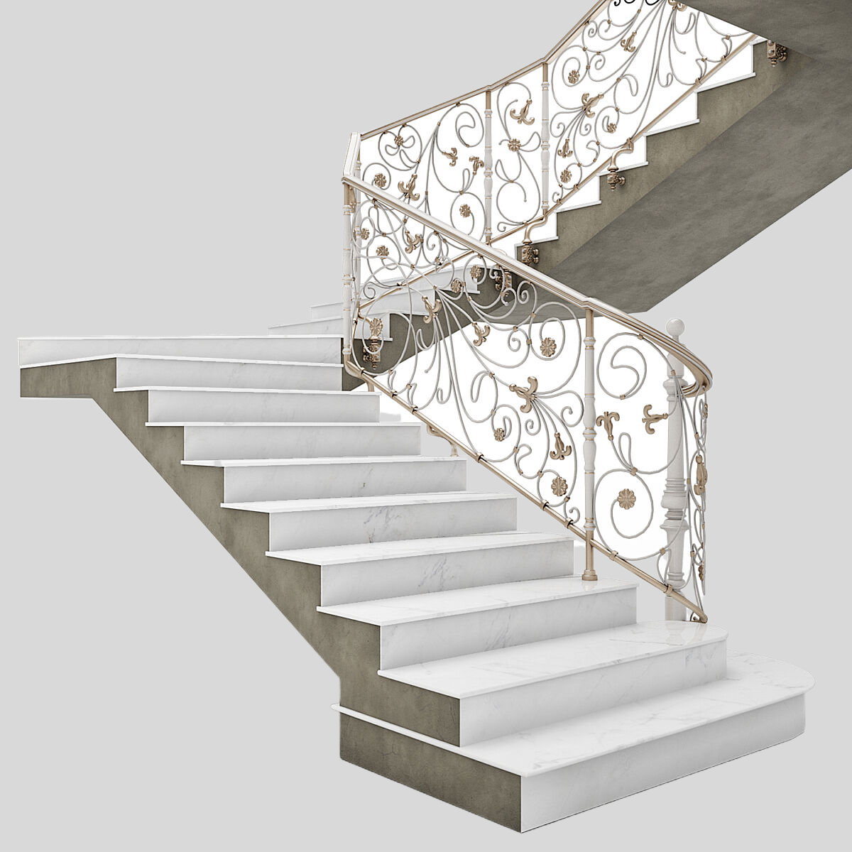 楼梯_扶手3D模型下载-1