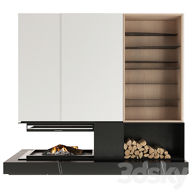 壁炉3D模型-1