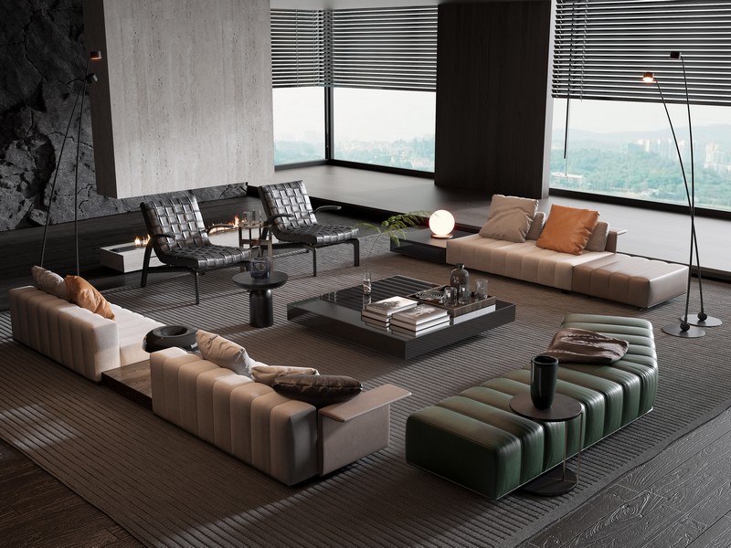 组合沙发3D模型-1