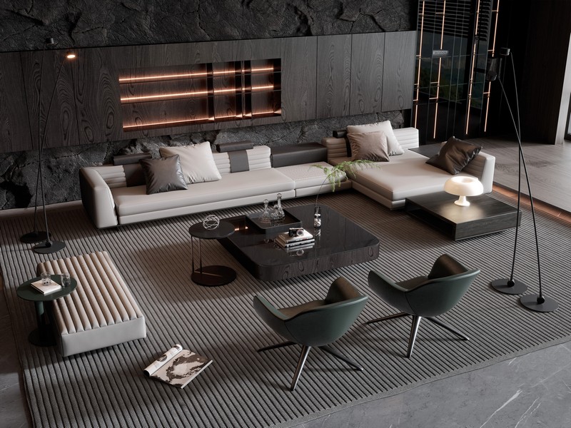 组合沙发3D模型-1