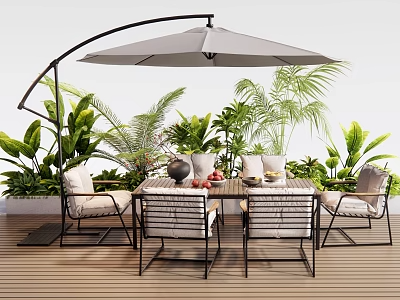 户外椅凳3D模型-1