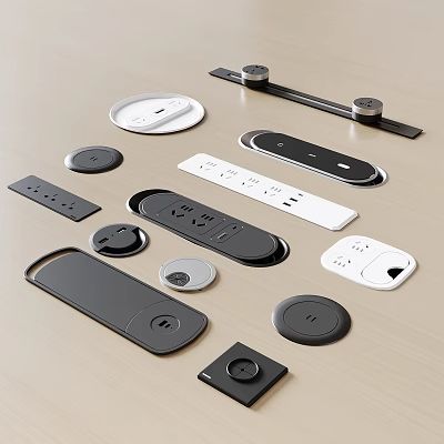 开关插座3D模型下载-1