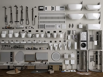 马桶小便斗SU模型-1