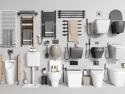 马桶小便斗SU模型-1