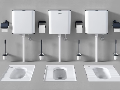 马桶小便斗SU模型-1