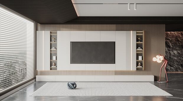 电视背景墙3D模型-1