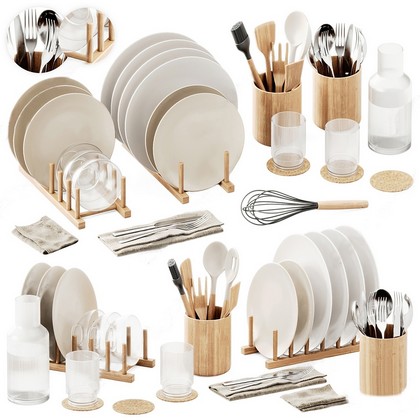 餐具SU模型下载-1