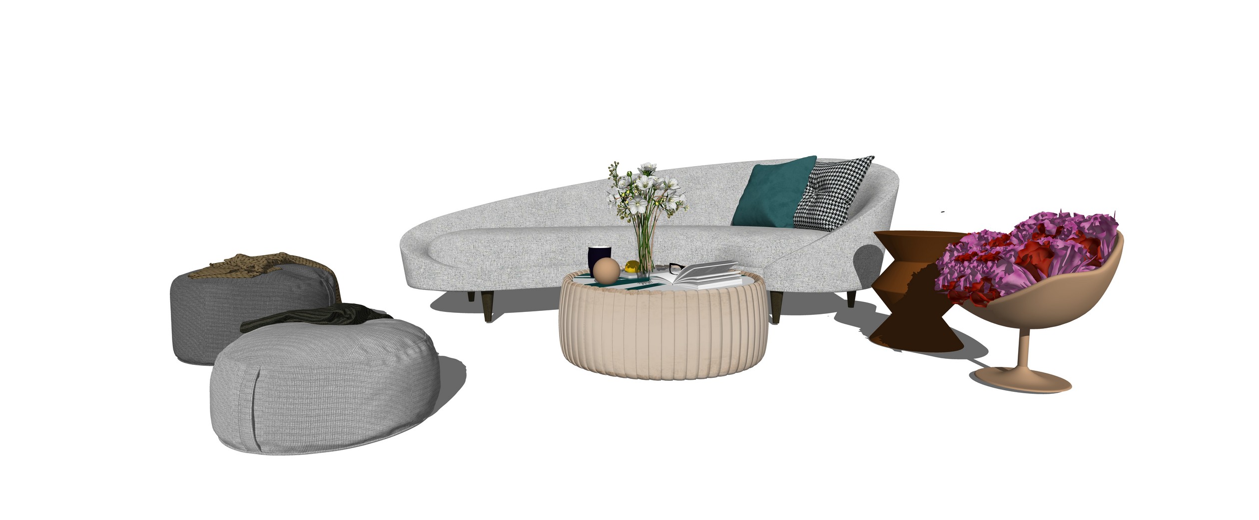 异形沙发SU模型下载-1