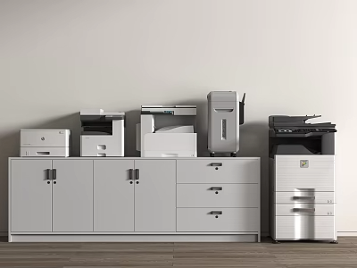 办公柜SU模型下载-1