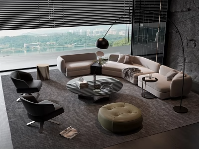 异形沙发SU模型下载-1