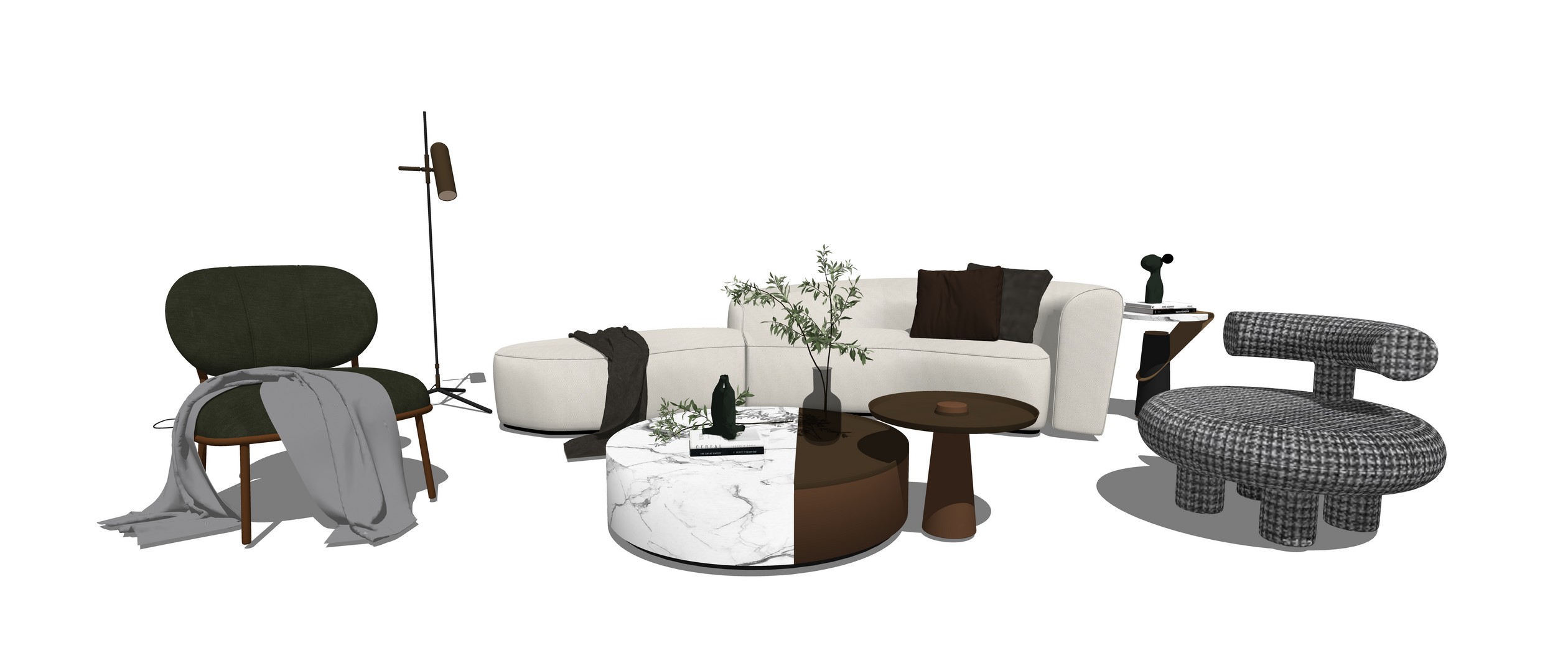 异形沙发SU模型下载-1