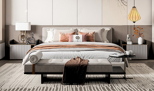 双人床SU模型下载-1