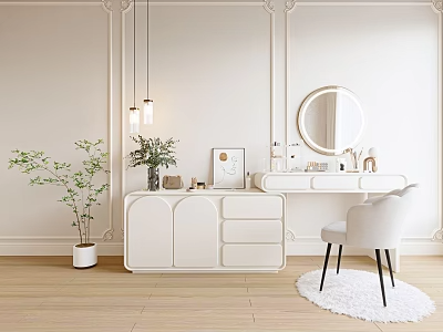 梳妆台SU模型下载-1