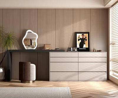 梳妆台SU模型下载-1