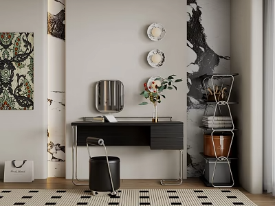 梳妆台SU模型下载-1