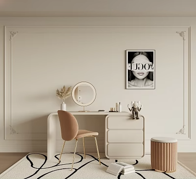 梳妆台SU模型下载-1