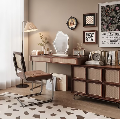 梳妆台SU模型下载-1