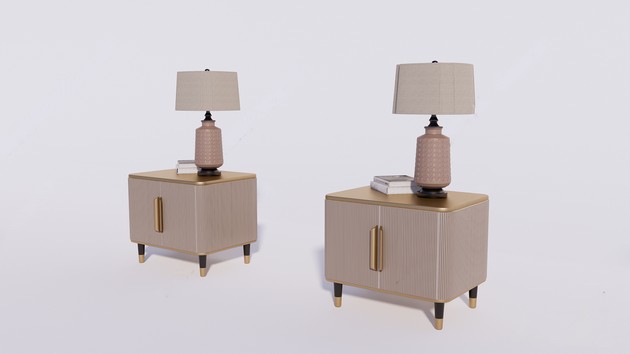 床头柜SU模型下载-1