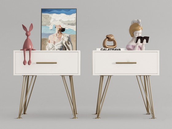 床头柜SU模型下载-1