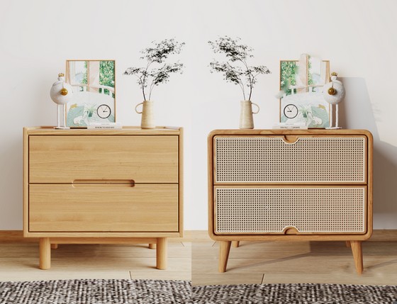 床头柜SU模型下载-1