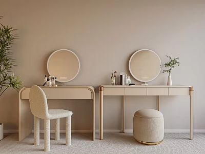 梳妆台SU模型下载-1