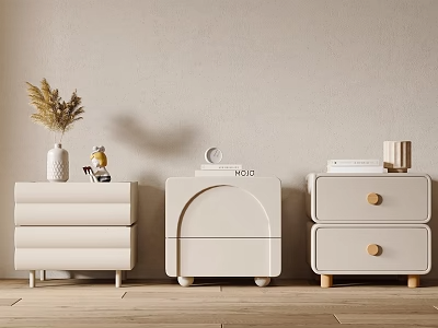 床头柜SU模型下载-1