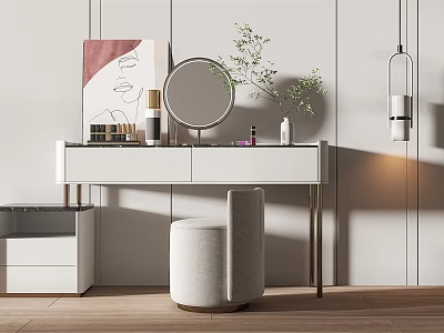 梳妆台SU模型下载-1