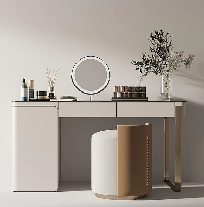梳妆台SU模型下载-1