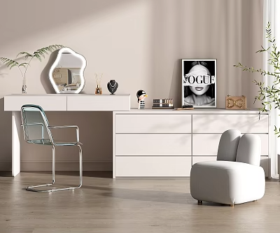 梳妆台SU模型下载-1