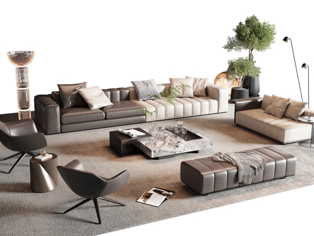 SU组合沙发模型下载-1