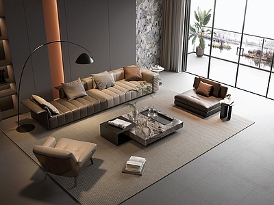 SU组合沙发模型下载-1