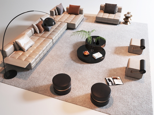 SU组合沙发模型下载-1