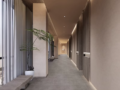 走廊SU模型下载-1