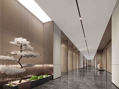 走廊SU模型下载-1