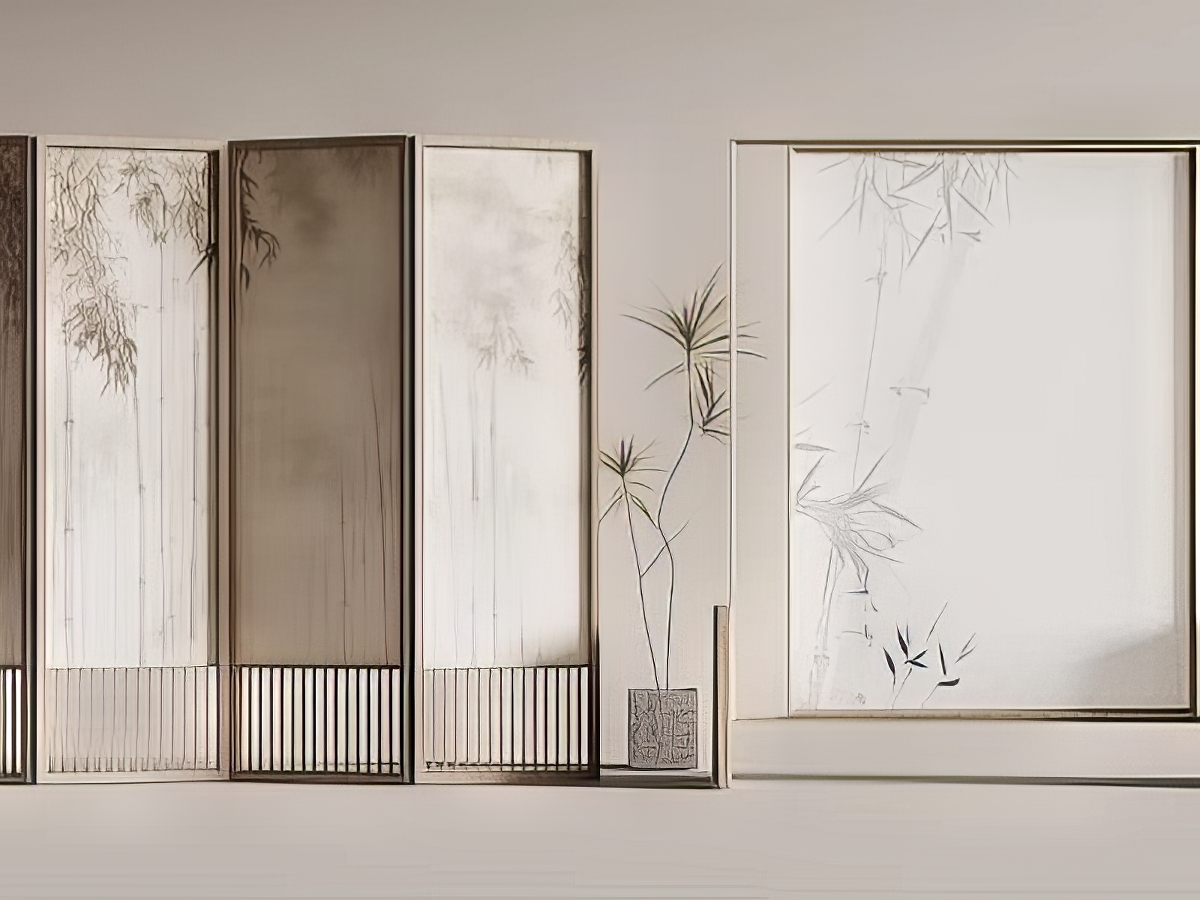 屏风隔断SU模型-1