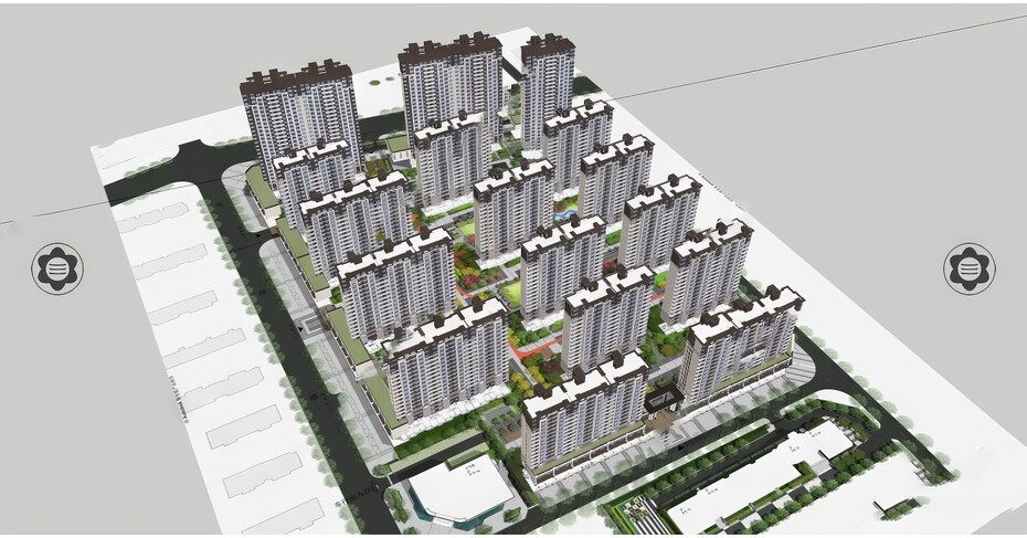 小区住宅建筑SU模型-1