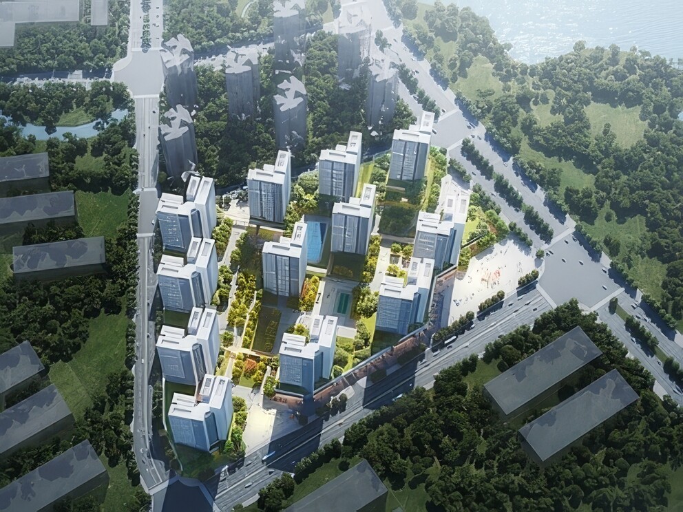 小区住宅建筑SU模型-1