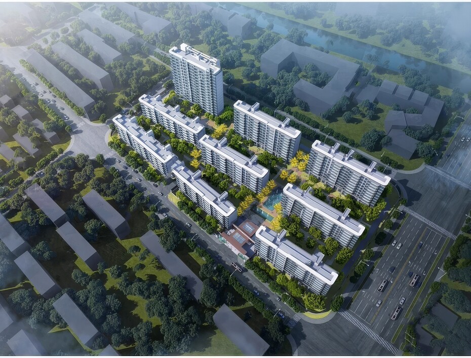 小区住宅建筑SU模型-1