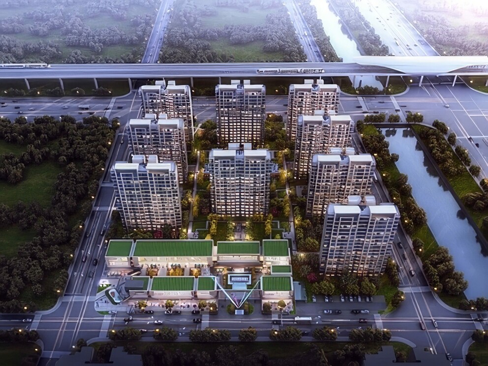 小区住宅建筑SU模型-1